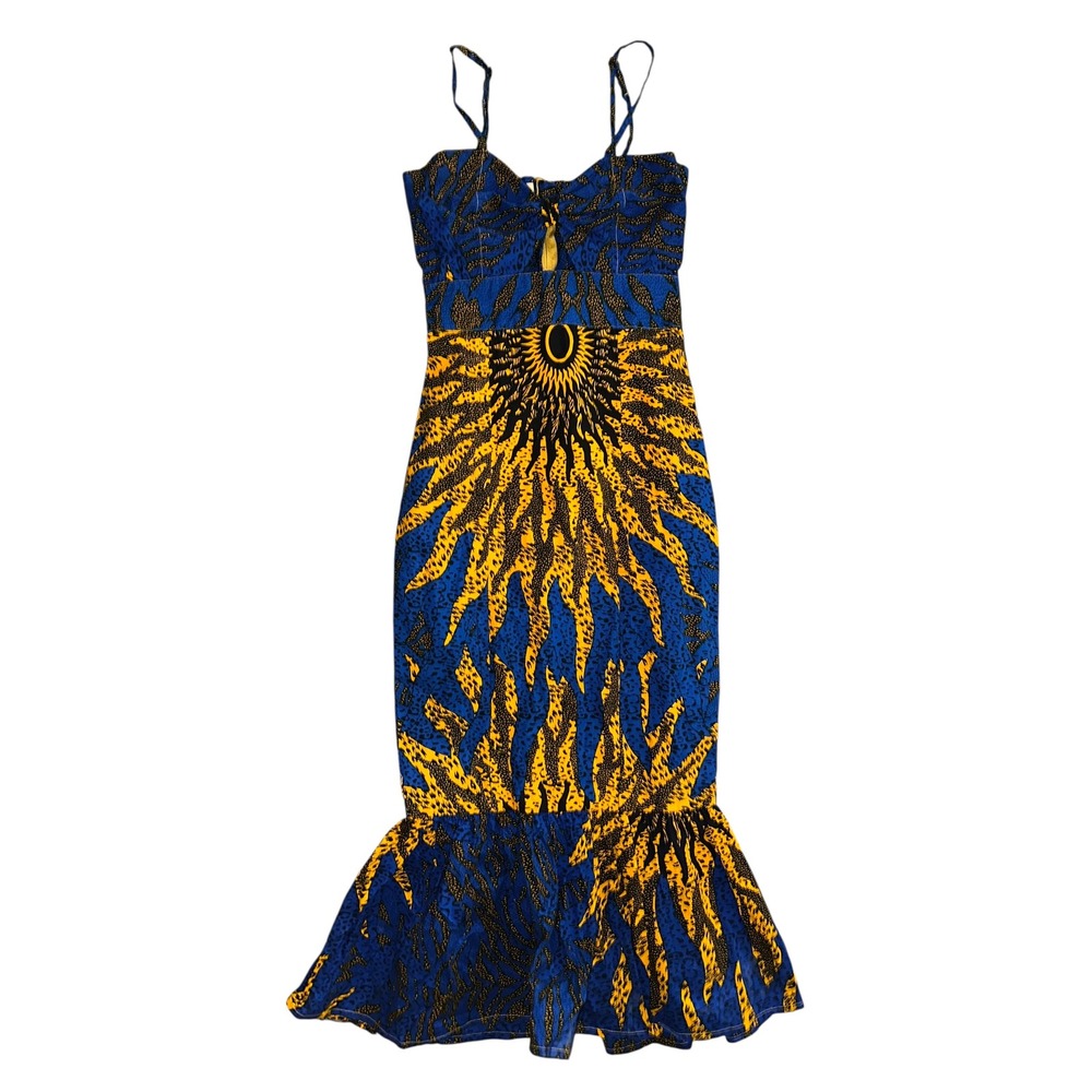 A6 True Fond Ankara Dress Mermaid African Print Occasion Dress Size 6